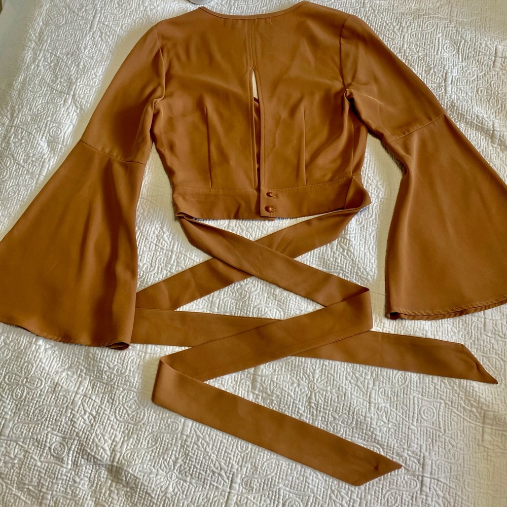 Tan blouse, Size 6